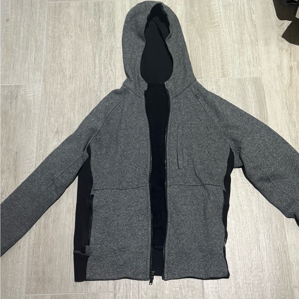 Lululemon Gray and Black Zip Up Hooded Jacket size medium